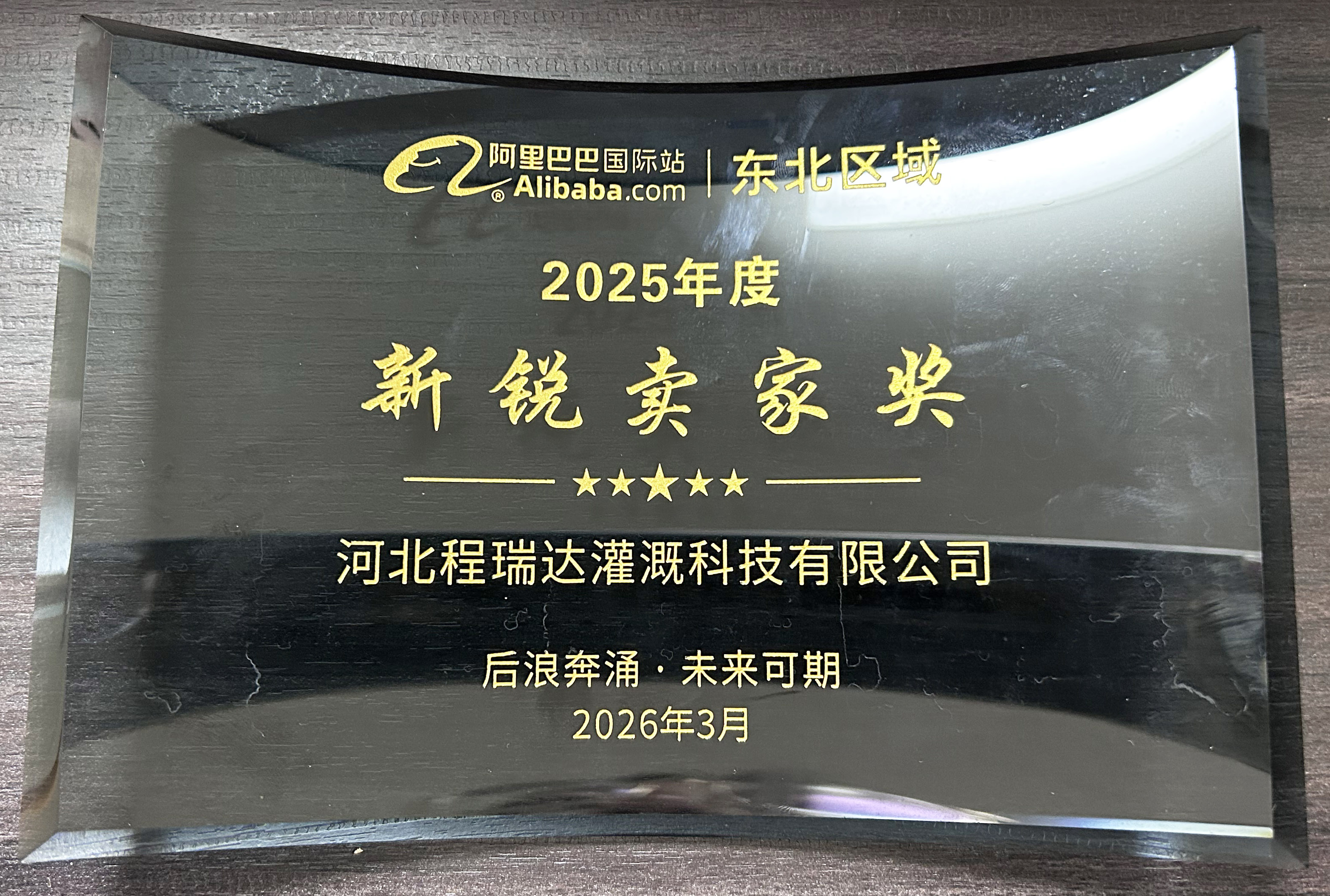 柳州程瑞达灌溉 | 荣获阿里国际站新锐卖家奖